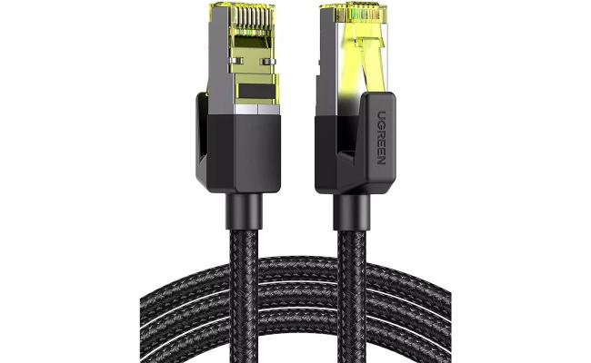 UGREEN CAT7 Ethernet Cable Braided Pure Copper 10M - Black